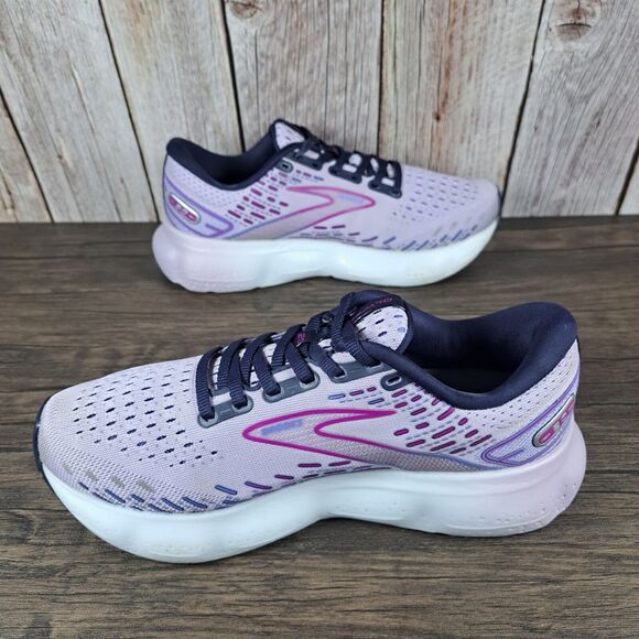 Brooks Purple Athletic Shoes with Mesh Design and Cushioning - Picture 5 of 9